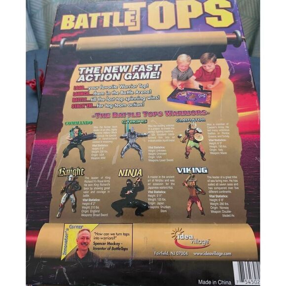 Battle Tops by Idea Village with Bonus Battle Arena and 6 Tops & 2 Launchers.  T - Picture 4 of 4